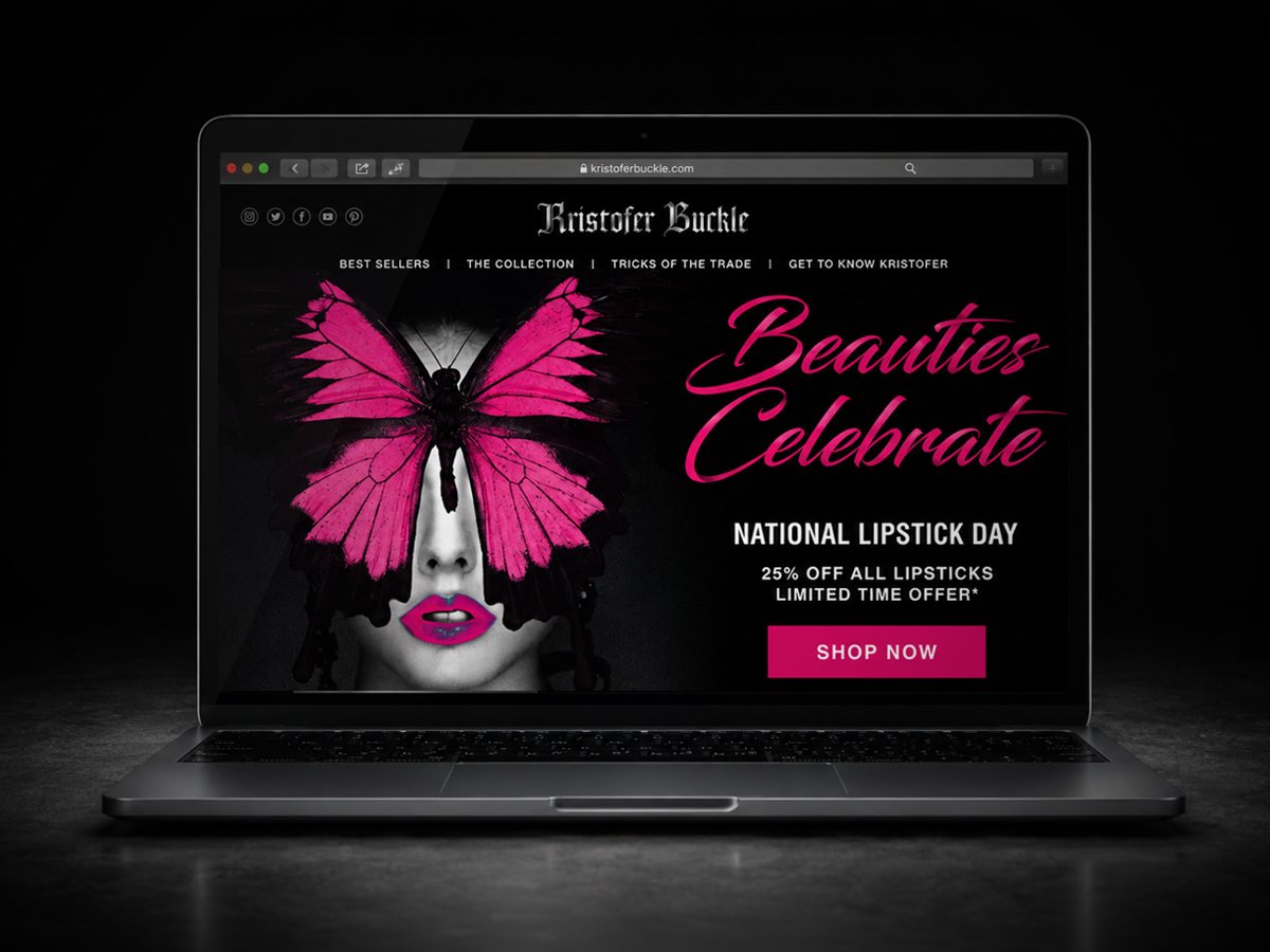 Kristofer Buckle ecommerce website homepage design