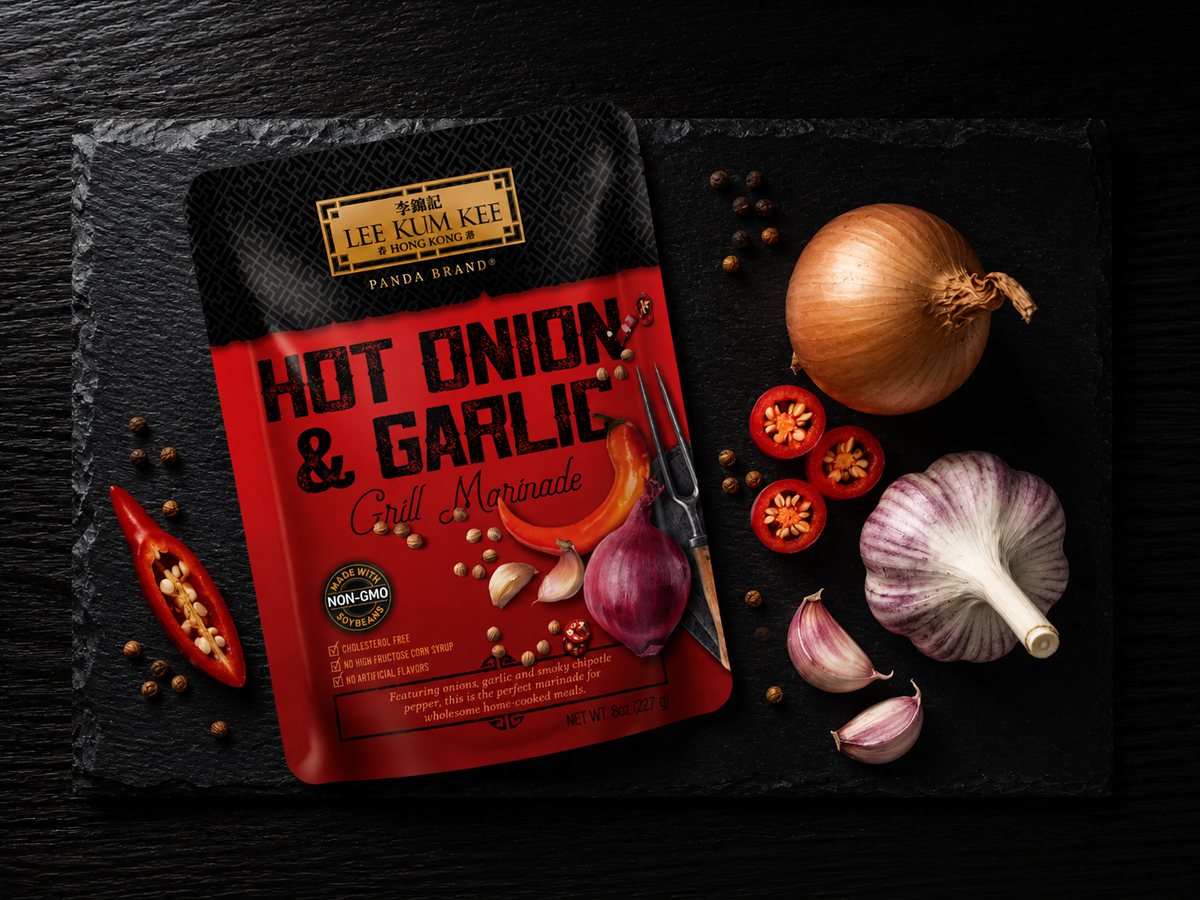 Lee Kum Kee Hot Onion and Garlic grill marinade packet