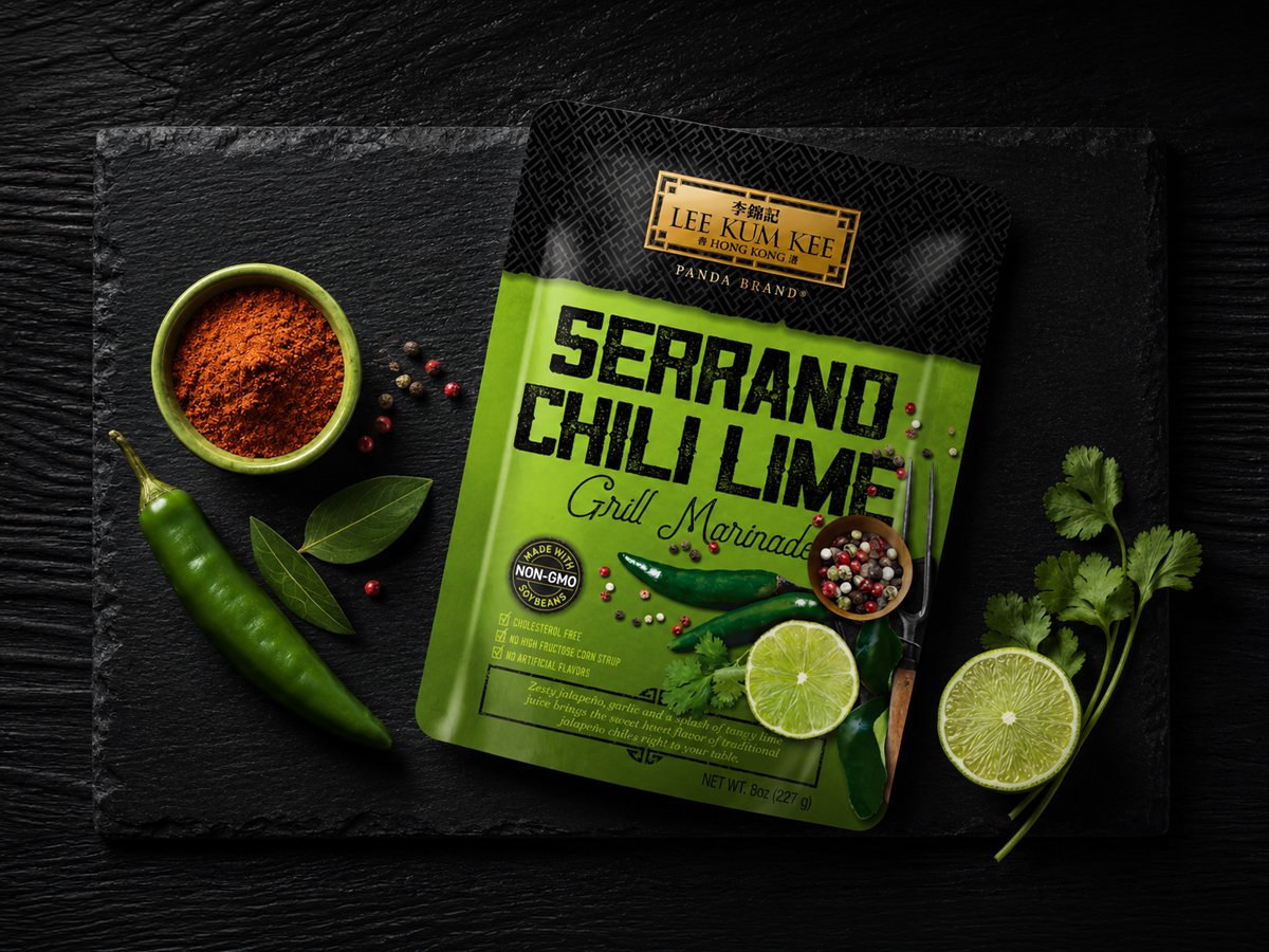 Lee Kum Kee Serrano Chili Lime grill marinade packet