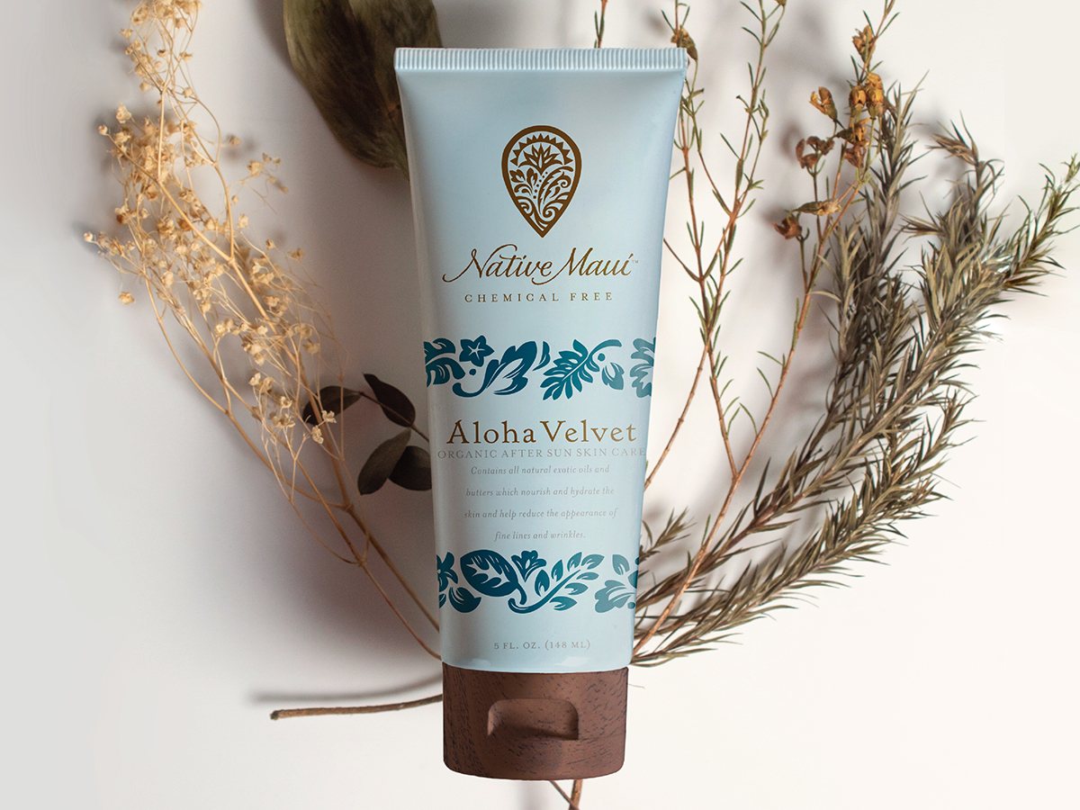Native Maui Aloha Velvet organic after sun skin care lotion